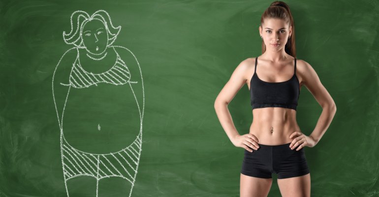 γυναίκα χάνει βάρος
