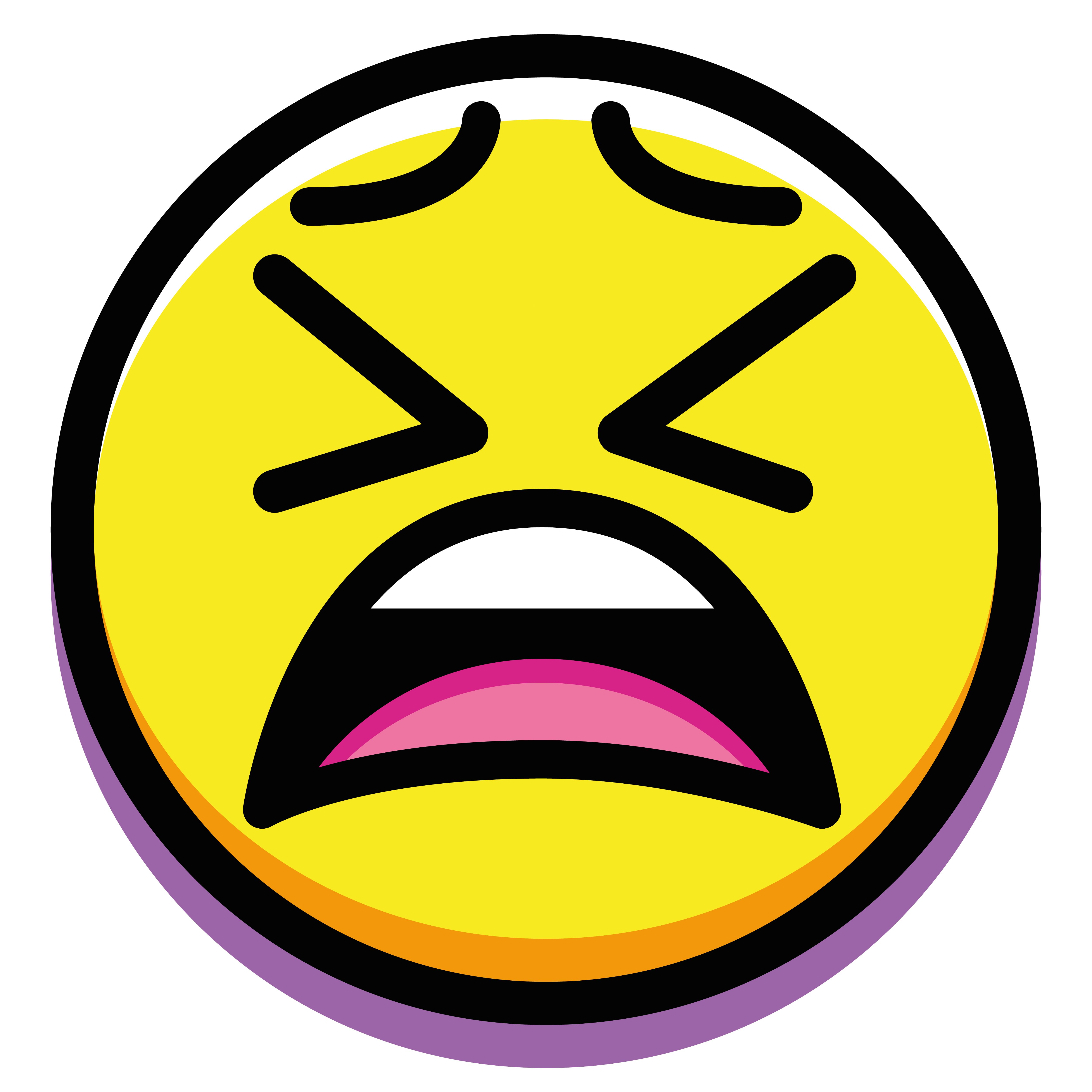 distraught face emoji