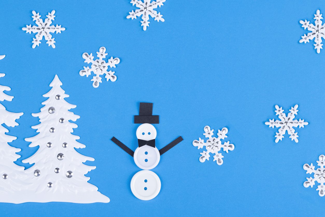 χιονάνθρωπος χριστουγεννιάτικη κάρτα