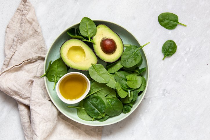spinach and avocado